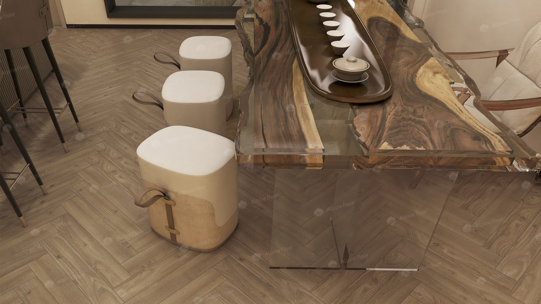 Ламинат AlpineFloor Herringbone 10 LF107-09 Дуб Каламбрия