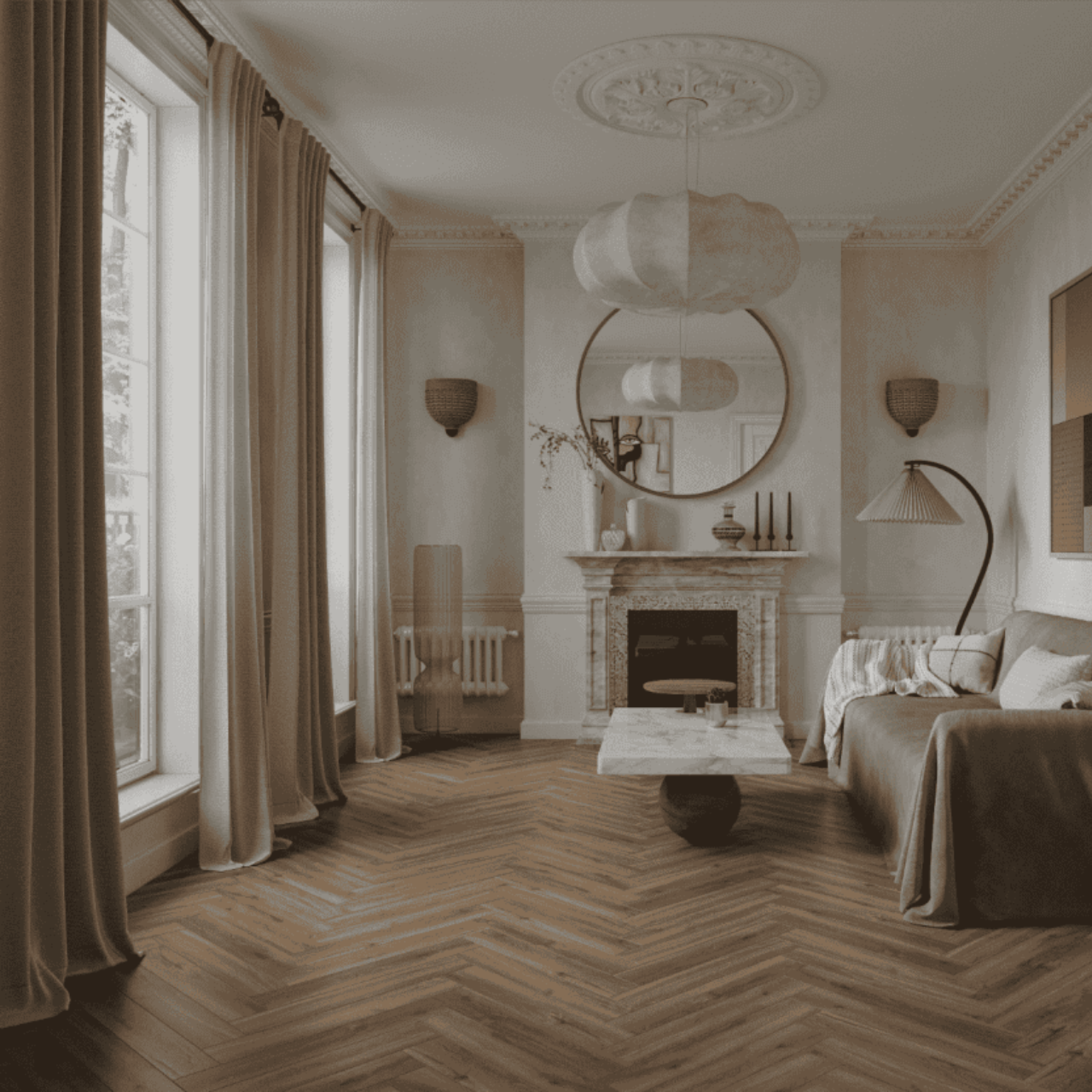 Ламинат Norland Herringbone Elegant Strong LF304-37 Дуб Велла