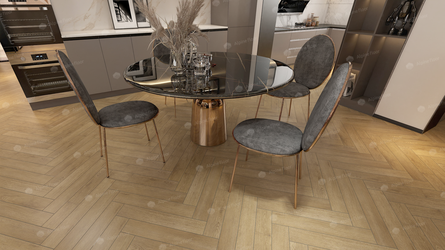 Ламинат AlpineFloor Herringbone 12 LF105-08 Дуб Молизе