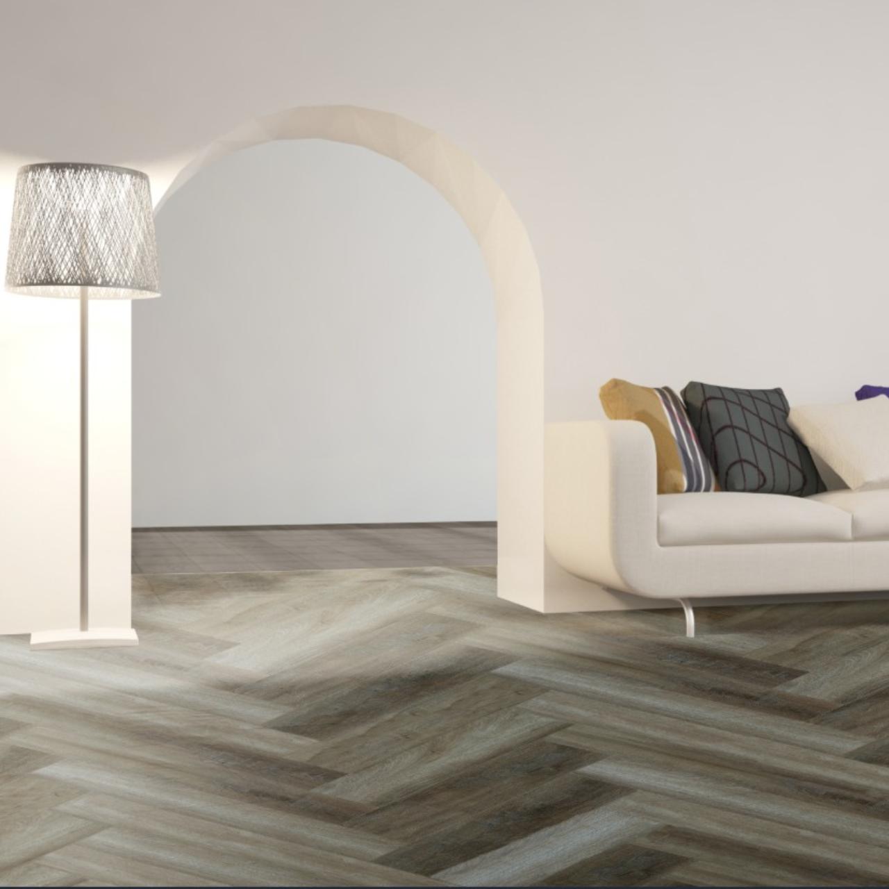 Кварцвинил Boho Aqua Herringbone AQ205 Дуб Эннеди
