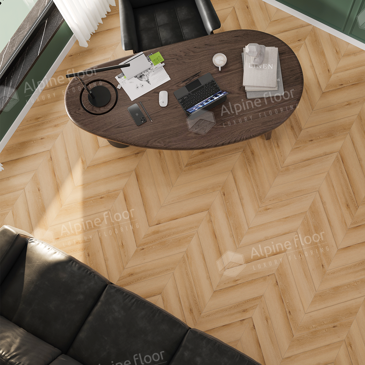 Кварцвинил Alpine Floor Chevron Alpine Eco 18-19 Дуб Самерсет