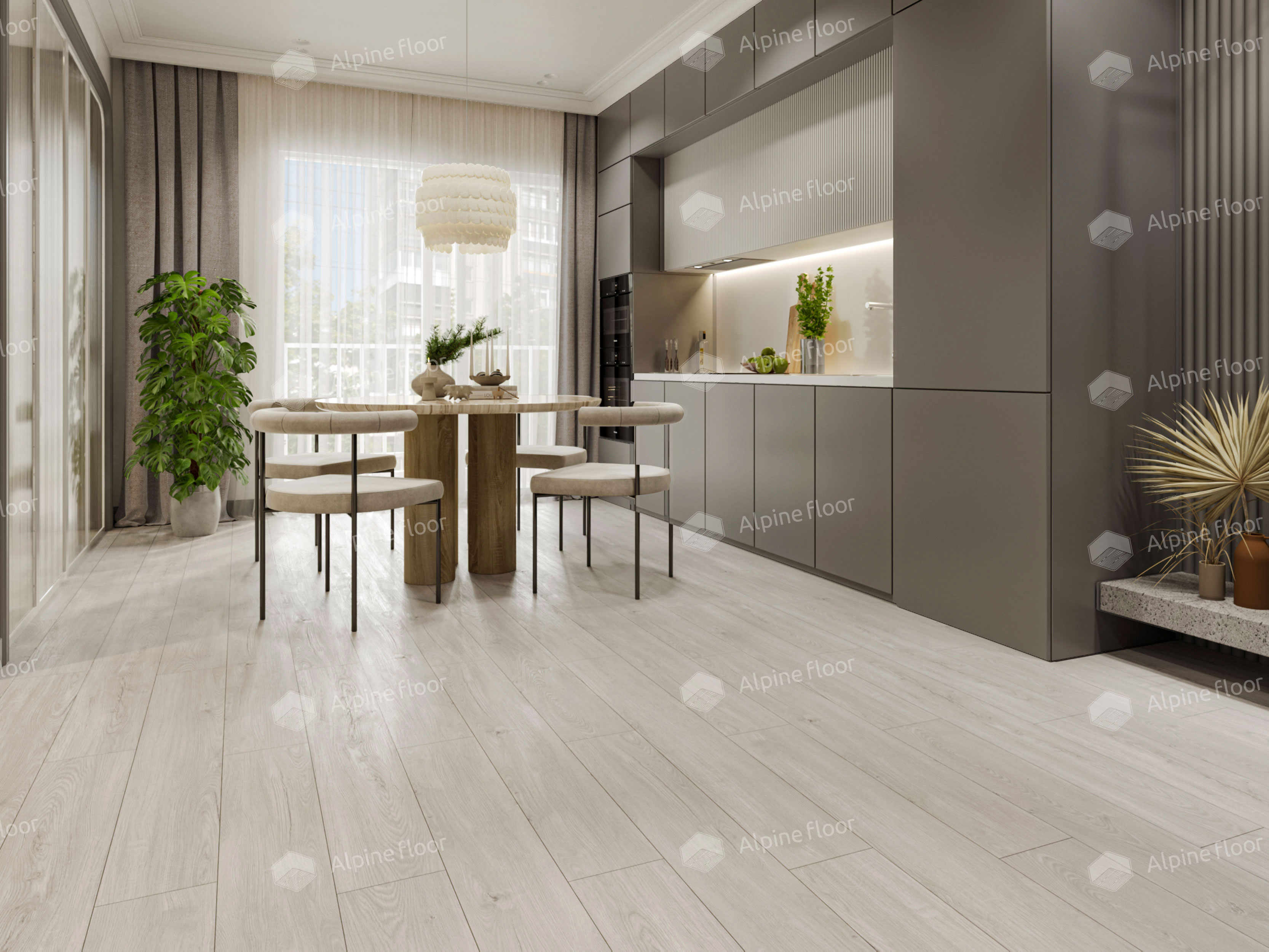 Кварцвинил Alpine Floor Sequoia Lvt Еco 6-1 Секвойя Титан