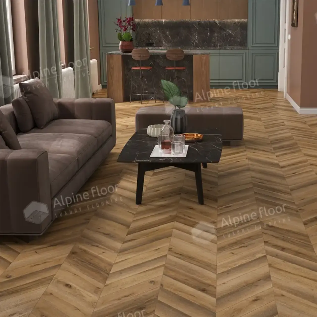 Ламинат AlpineFloor Chevron Art LF109-04 Дуб Эльбрус