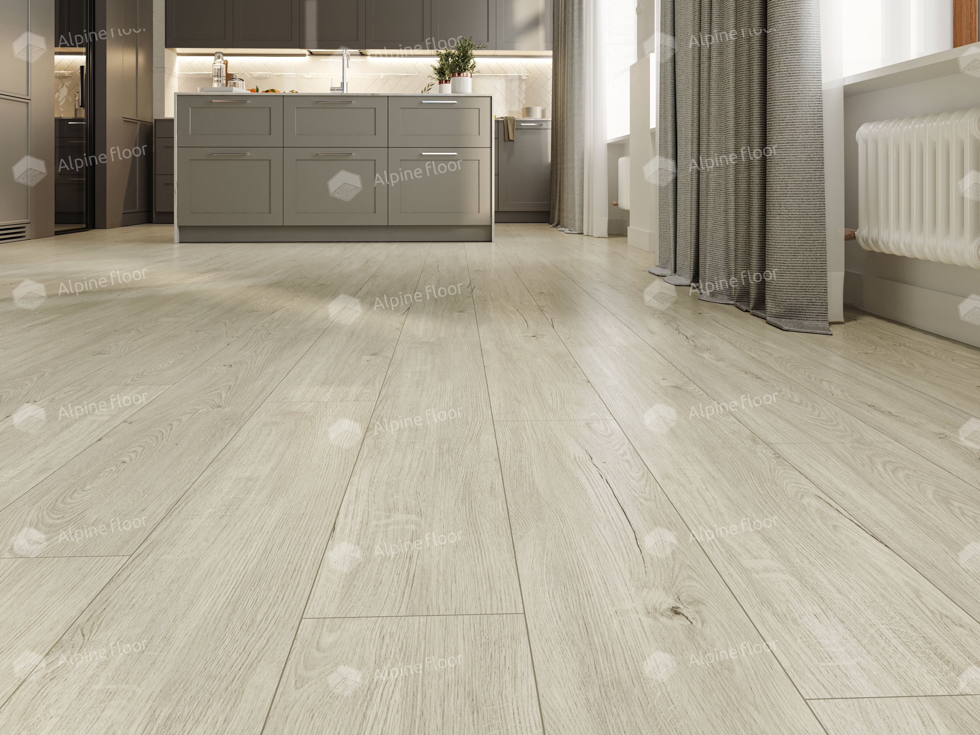 Кварцвинил Alpine Floor Sequoia Lvt Еco 6-8 Секвойя Снежная