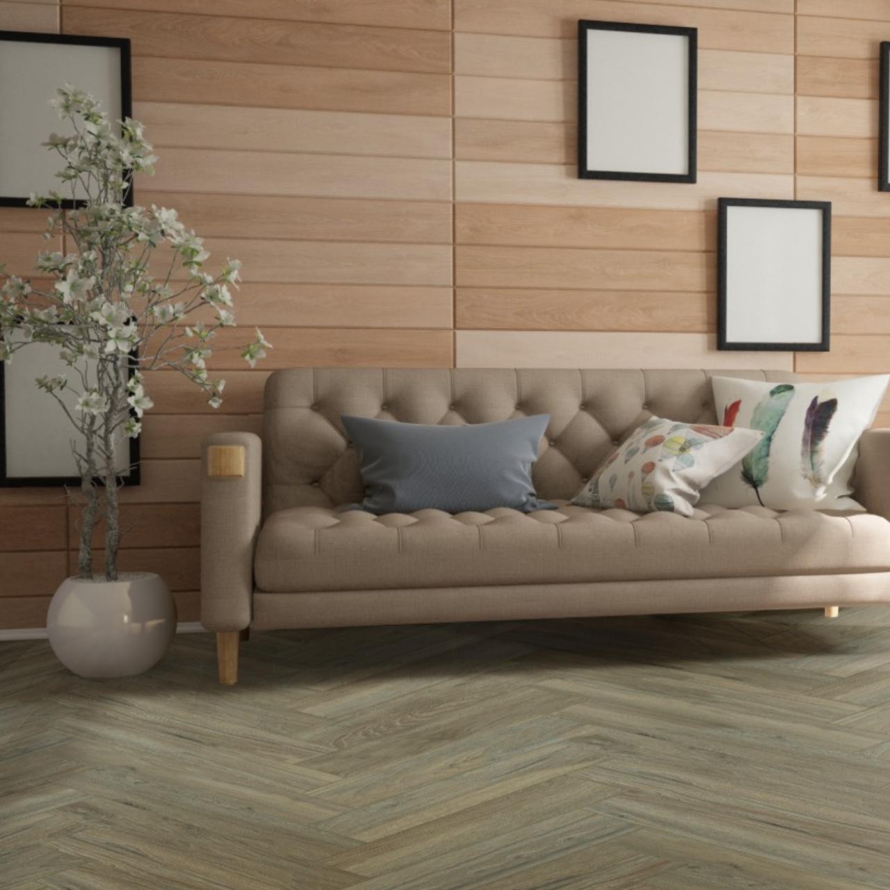 Кварцвинил Boho Aqua Herringbone AQ207 Дуб Миссури