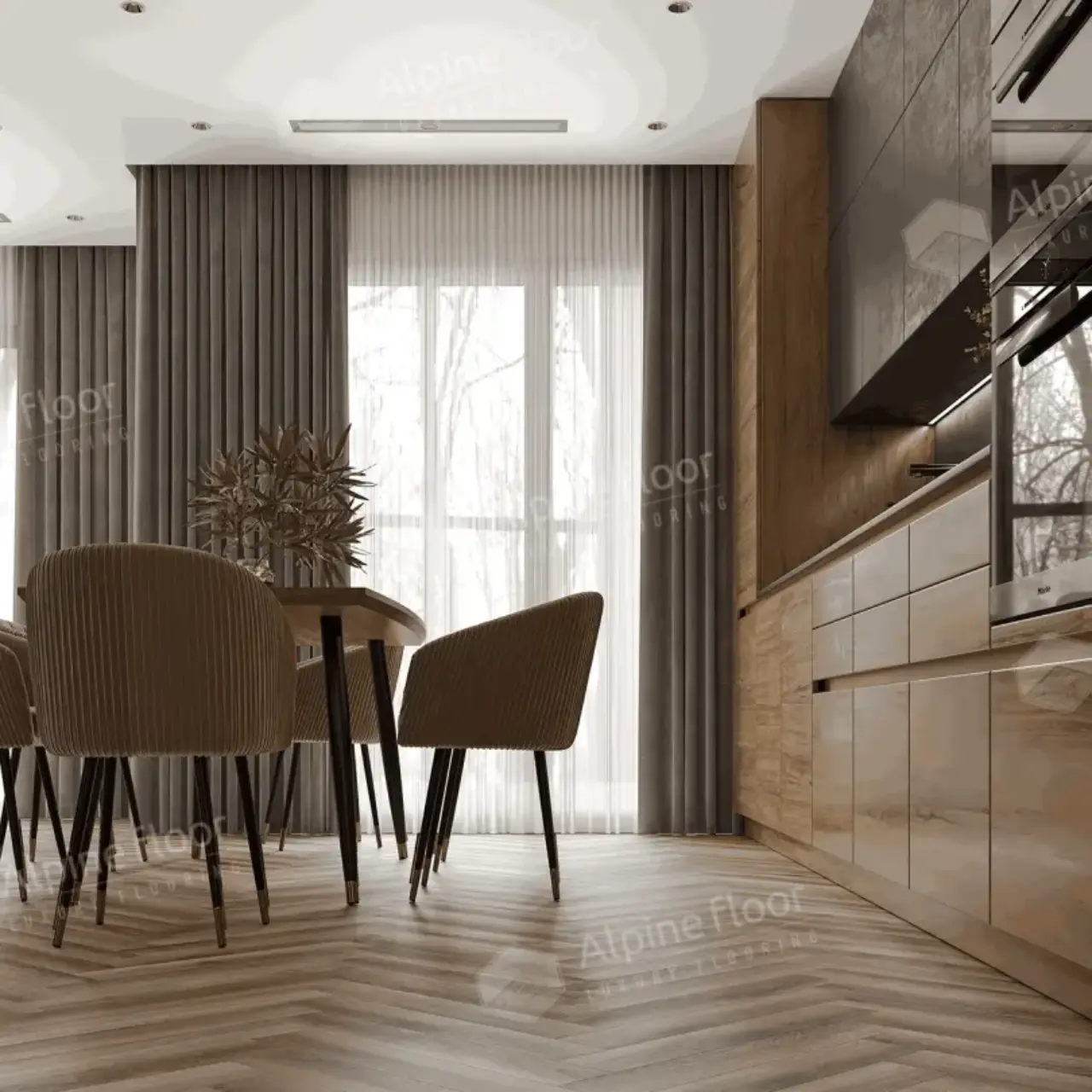 Ламинат AlpineFloor Herringbone 12 Pro LF106-14 Дуб Пикардия