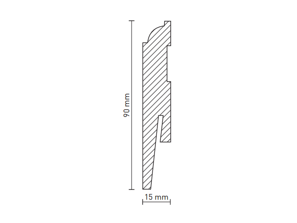 Плинтус MDF Arbiton Loctike 104 2400х90х15 мм