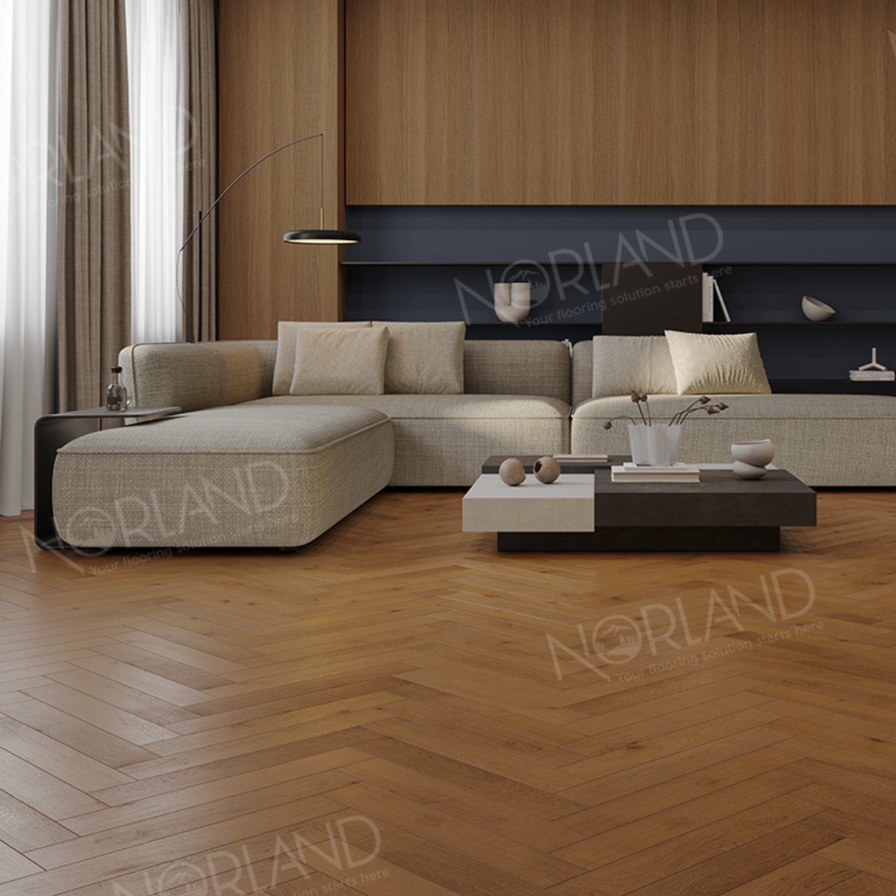 Ламинат Norland Herringbone Elegant Strong LF304-13 Дуб Помона