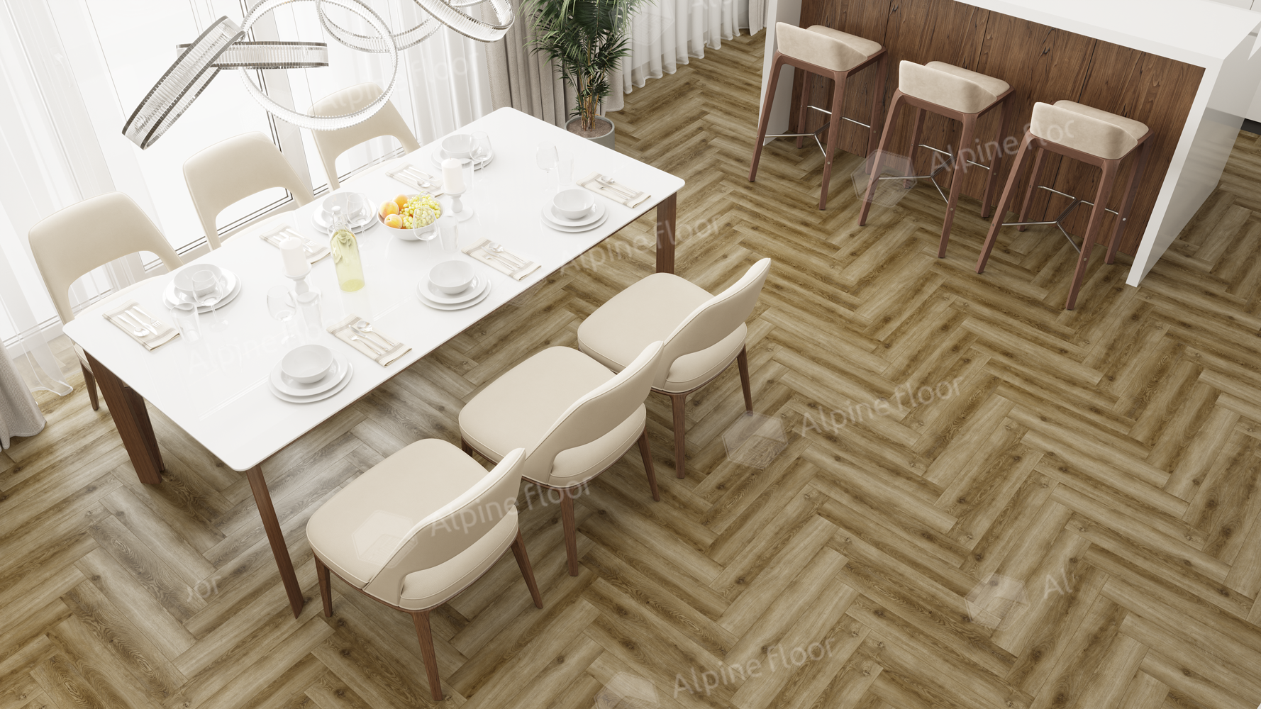 Ламинат AlpineFloor Herringbone 8 Pro LF102-9 Дуб Марсель