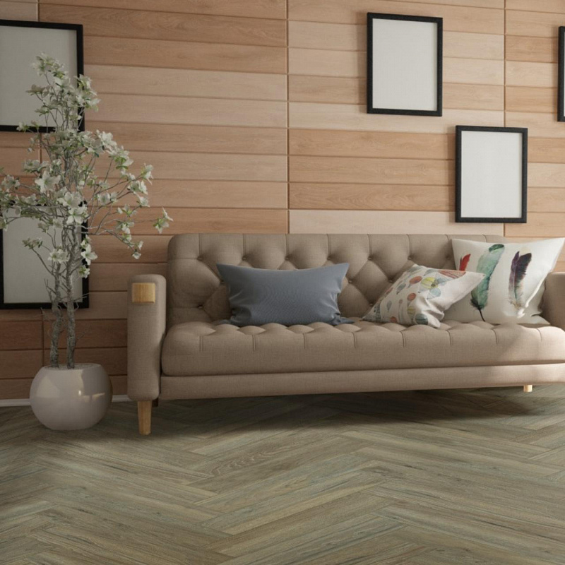 Кварцвинил Boho Aqua Herringbone AQ207 Дуб Миссури
